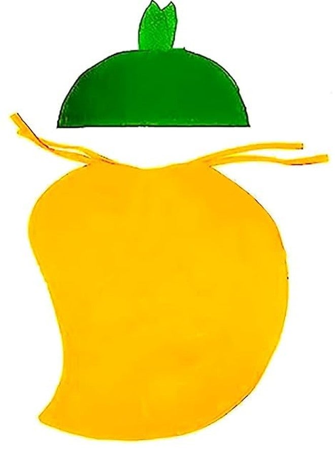 نيك زي تنكري على شكل فاكهة المانجو للأطفال البنات | زي تنكري للأطفال على شكل فاكهة المانجو للحفل السنوي للمدرسة | أزياء الهالوين (مانجو، 3-4 سنوات) - Image 2